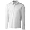 Clique Men's White Long Sleeve Spin Pique Polo