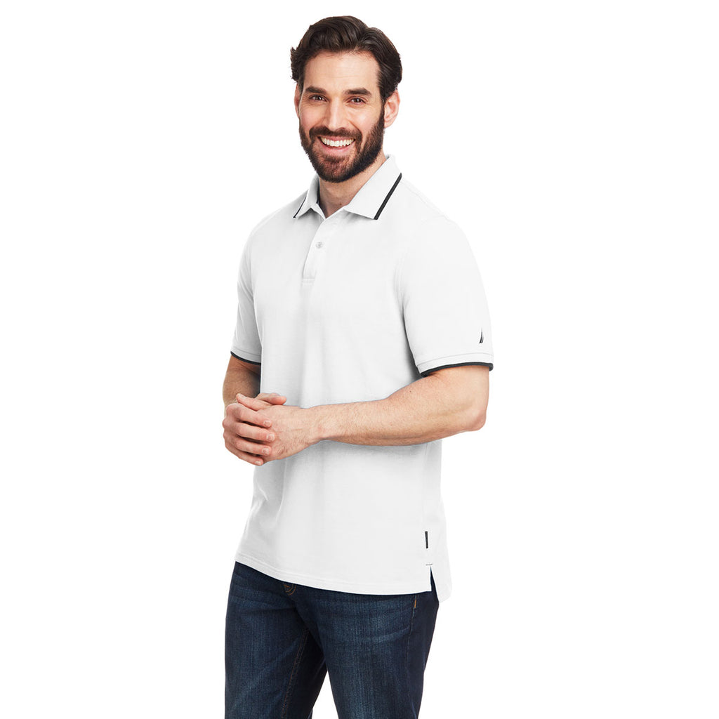 Nautica Men's White Deck Polo