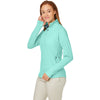 Nautica Women's Cool Mint Saltwater Quarter-Zip Pullover