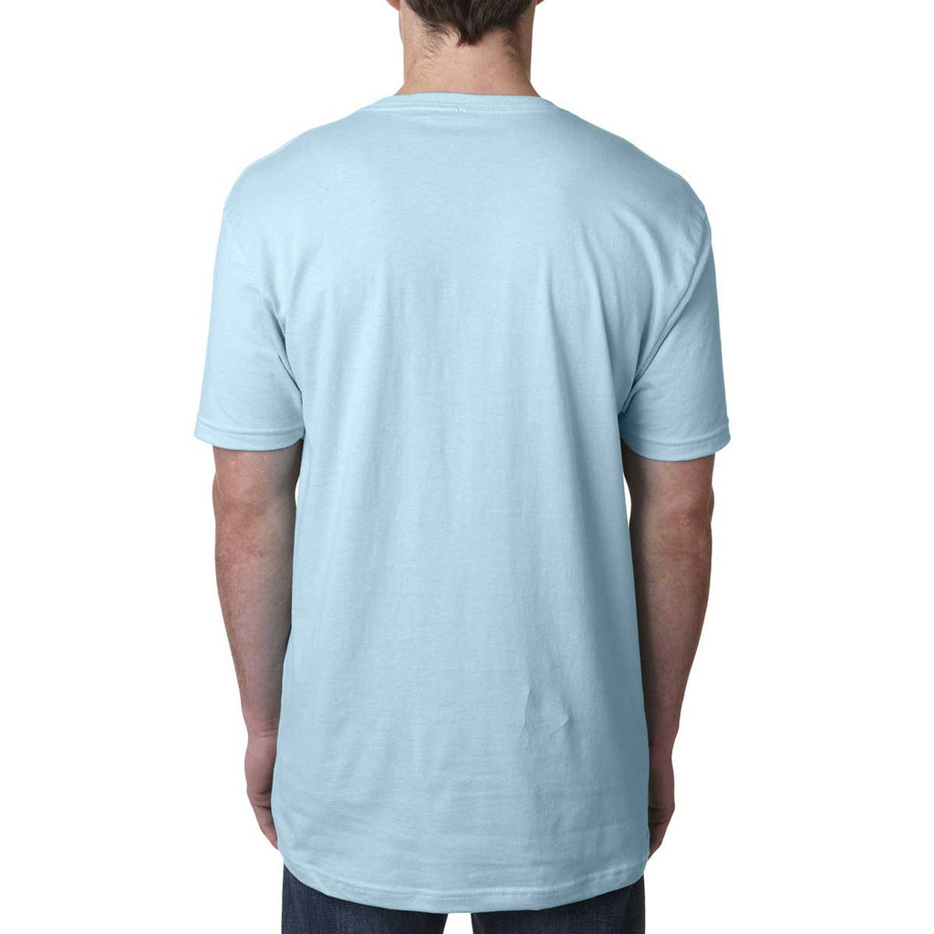 Next Level Men's Light Blue Premium Fitted Short-Sleeve V-Neck Tee