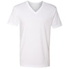 Next Level Men's White Premium Fitted Short-Sleeve V-Neck Tee