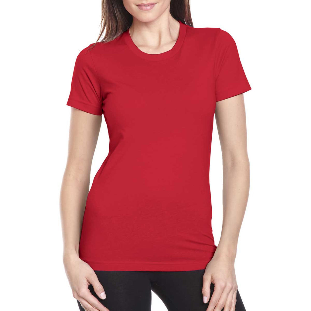 Next Level Women's Red Boyfriend Tee