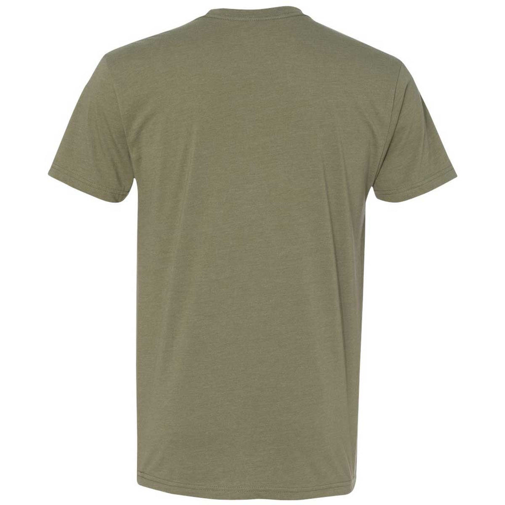 Next Level Men's Light Olive Premium Fitted CVC Crew Tee