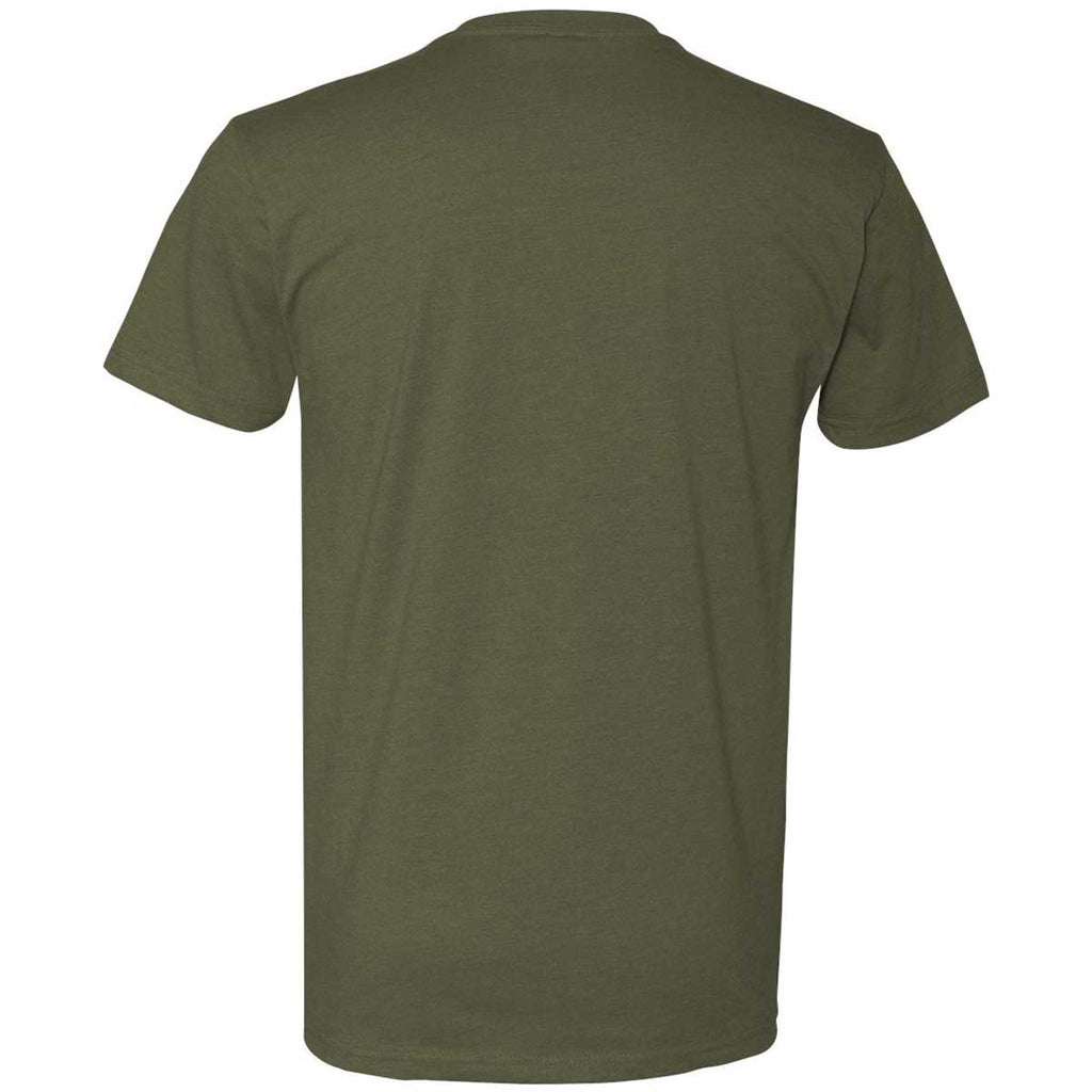 Next Level Men's Military Green Premium Fitted CVC Crew Tee