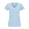 Next Level Women's Light Blue Sueded V-Neck Tee