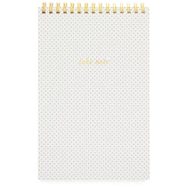 Sugar Paper White + Black Pindot Top Spiral Notebook