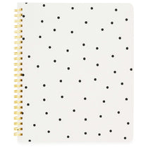 Sugar Paper Cream + Black Scatter Dot Spiral Notebook