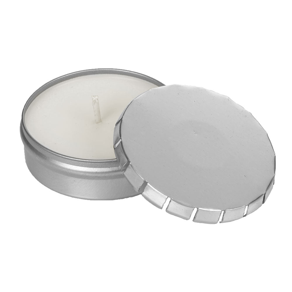 SnugZ Tropical Melon Scented Candle in Large Silver Push Tin 1.6 oz.