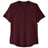 North End Women's Burgundy Jaq Snap-Up Stretch Performance Polo