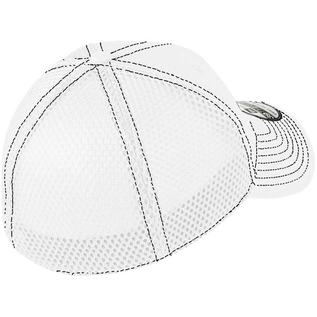 New Era 39THIRTY White/Black Stretch Mesh Contrast Stitch Cap