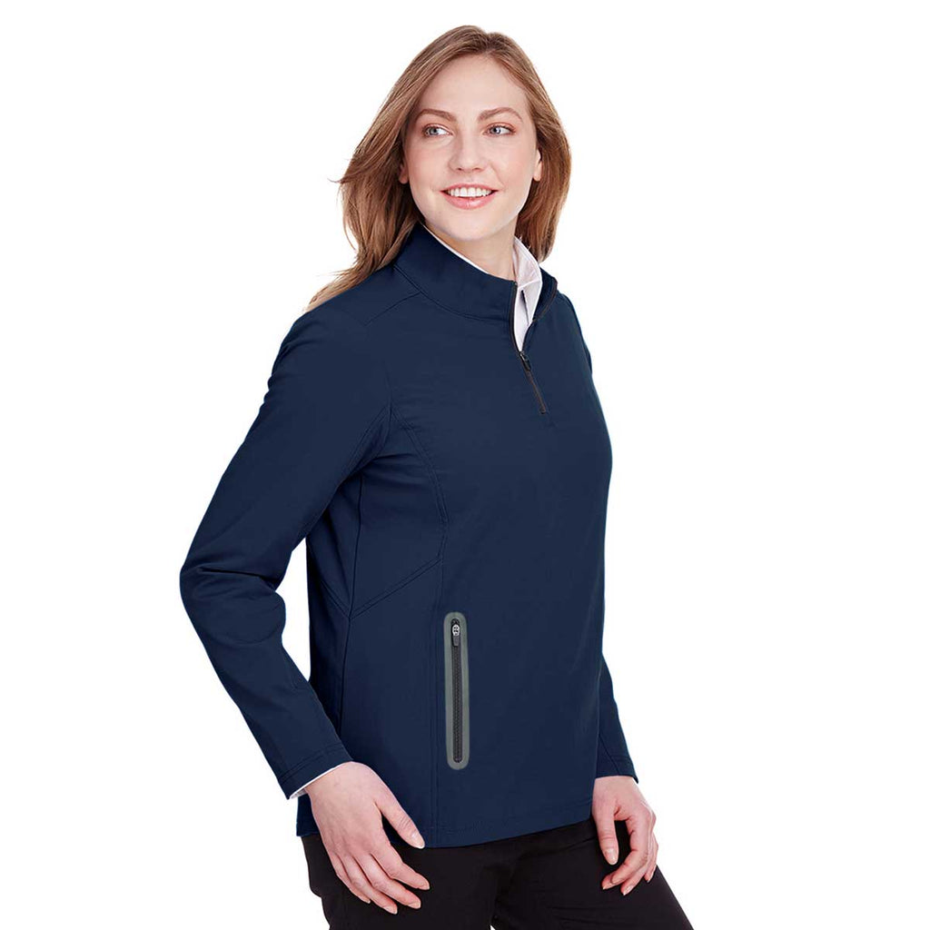 North End Women's Classic Navy/Carbon Quest Stretch Quarter-Zip