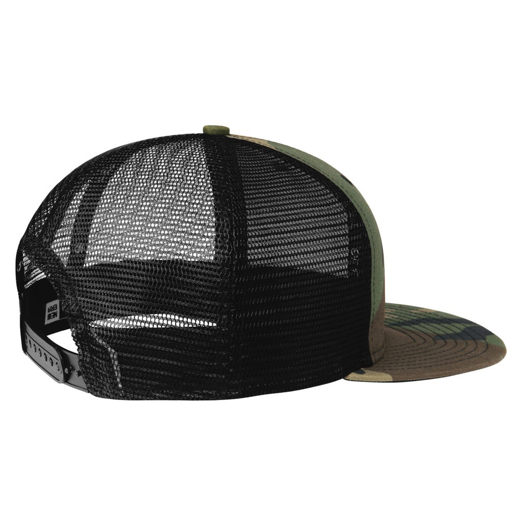 New Era Camo/Black Original Fit Snapback Trucker Cap