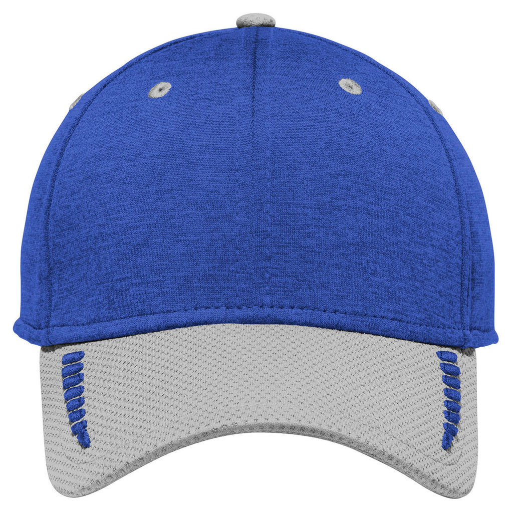 New Era Grey/Royal Shadow Heather Shadow Stretch Heather Colorblock Cap