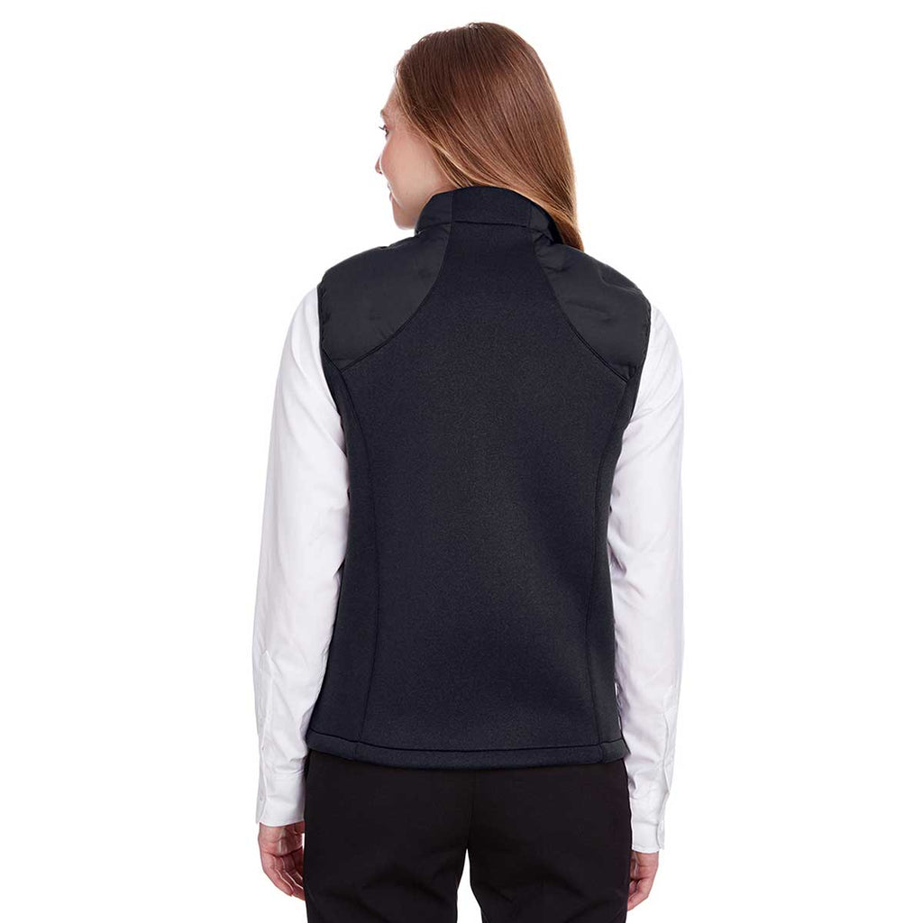 North End Women's Black/Black/Carbon Pioneer Hybrid Vest