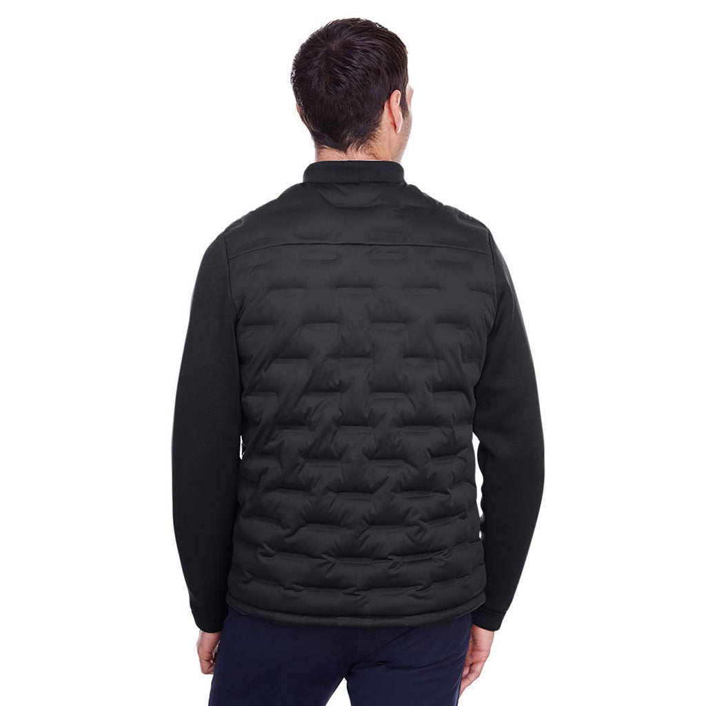 North End Men's Black/Black/Carbon Pioneer Hybrid Bomber Jacket