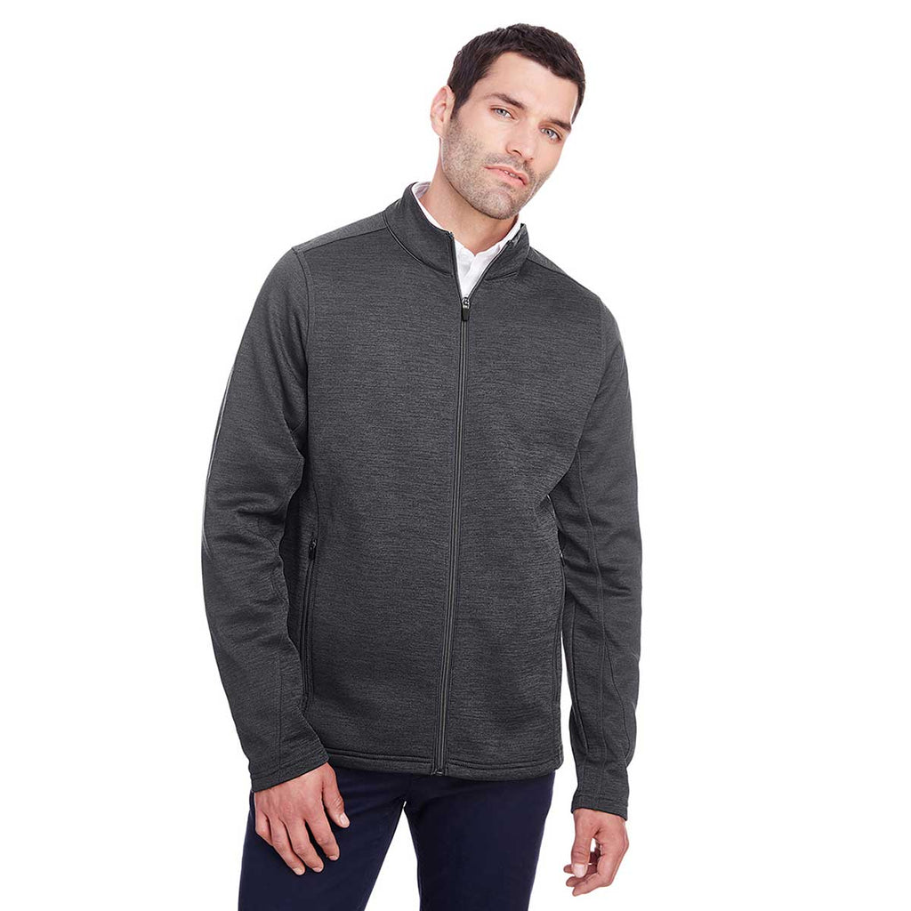 North End Men's Black Heather/Carbon Flux 2.0 Full-Zip Jacket