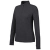 North End Women's Black Heather Spirit Textured Quarter Zip