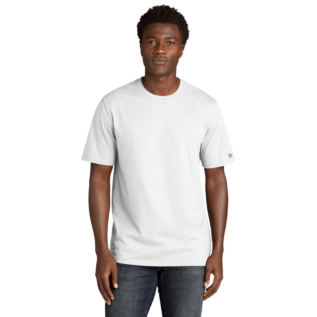 New Era Men's Fan White Solid Tri-Blend Tee