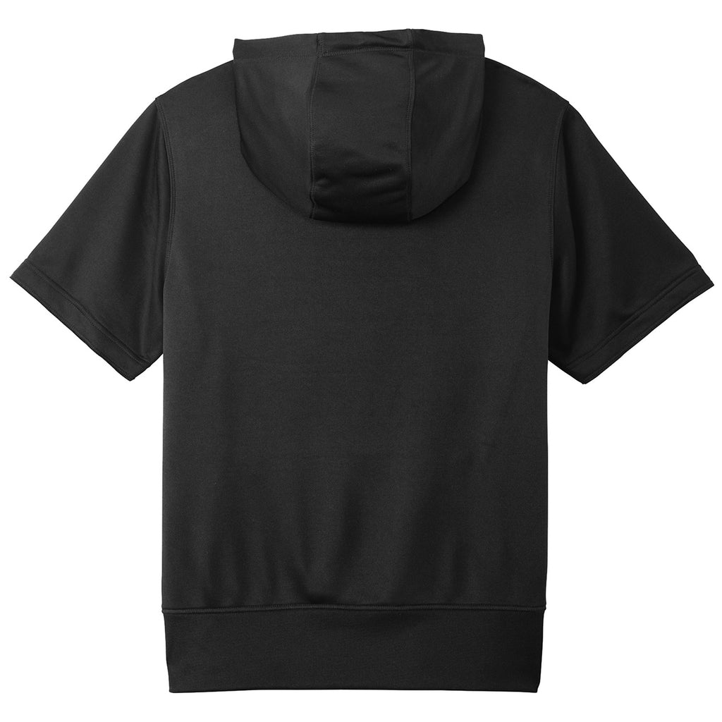 New Era Men's Black Performance Terry Short Sleeve Hoodie