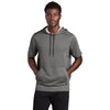 New Era Men's Graphite Heather Performance Terry Short Sleeve Hoodie