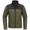 The North Face Men's Burnt Olive Green Chest Logo Everyday Insulated Jacket