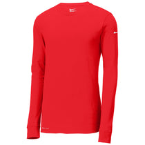 Nike Men's University Red Dri-FIT Cotton/Poly Long Sleeve Tee