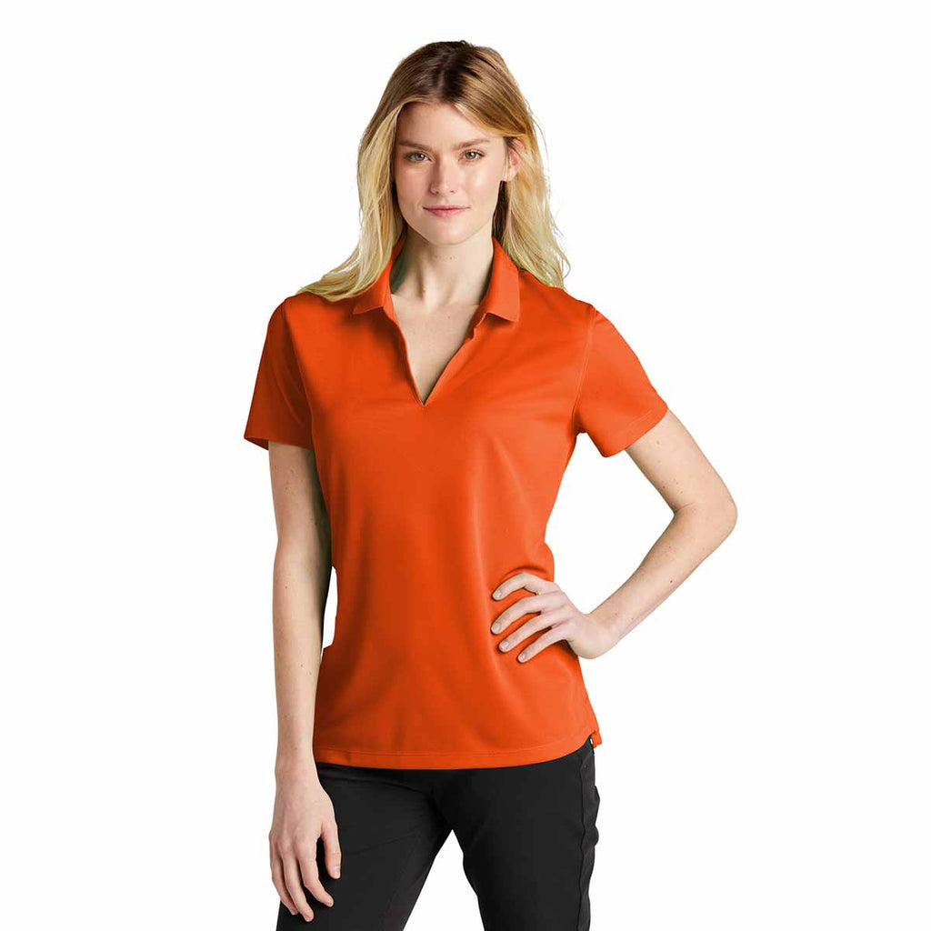 Nike Women's Brilliant Orange Dri-FIT Micro Pique 2.0 Polo