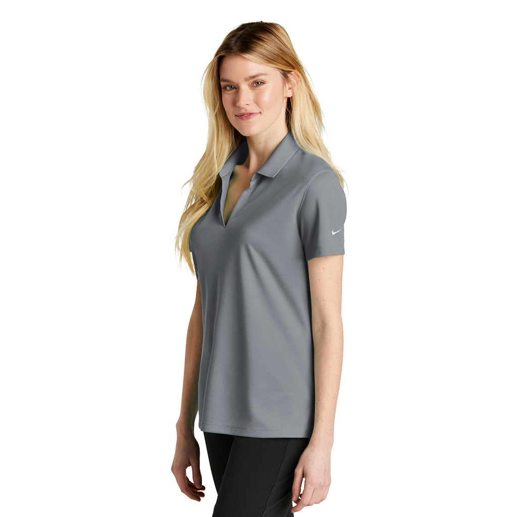 Nike Women's Cool Grey Dri-FIT Micro Pique 2.0 Polo