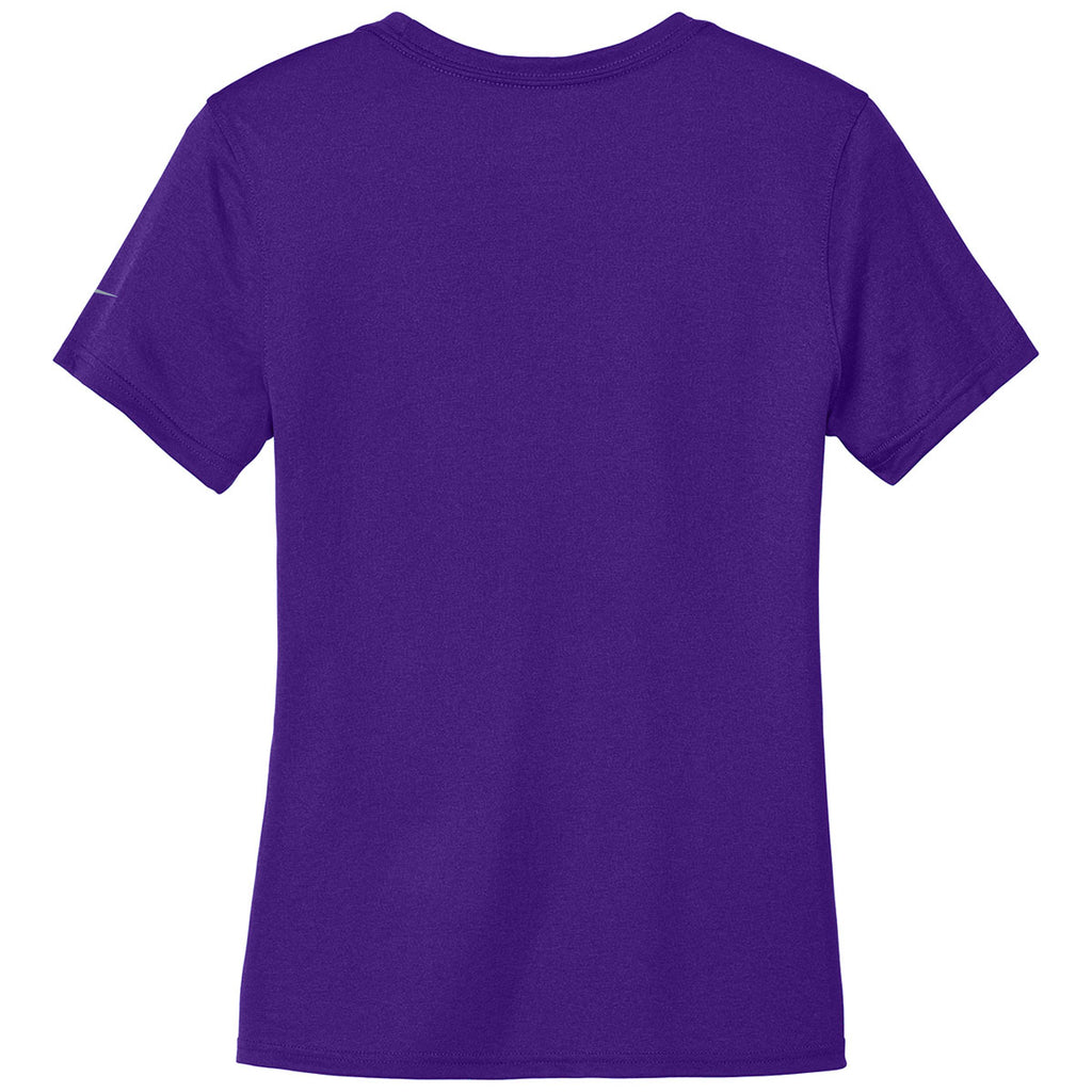 Nike Women's Court Purple Swoosh Sleeve rLegend Tee