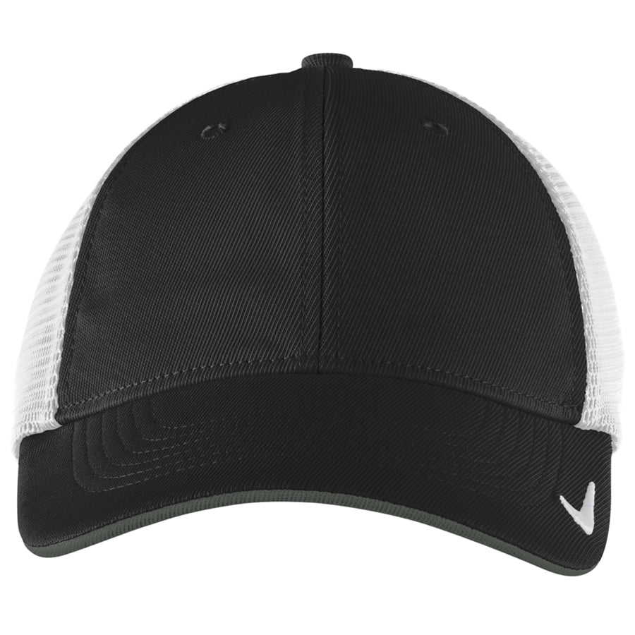 Nike Black/White Stretch-to-Fit Mesh Back Cap