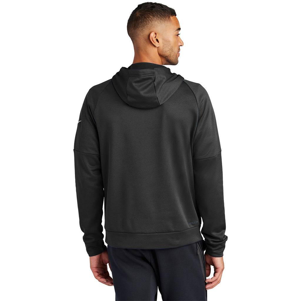 Nike Men's Black Therma-FIT Pocket 1/4-Zip Fleece Hoodie