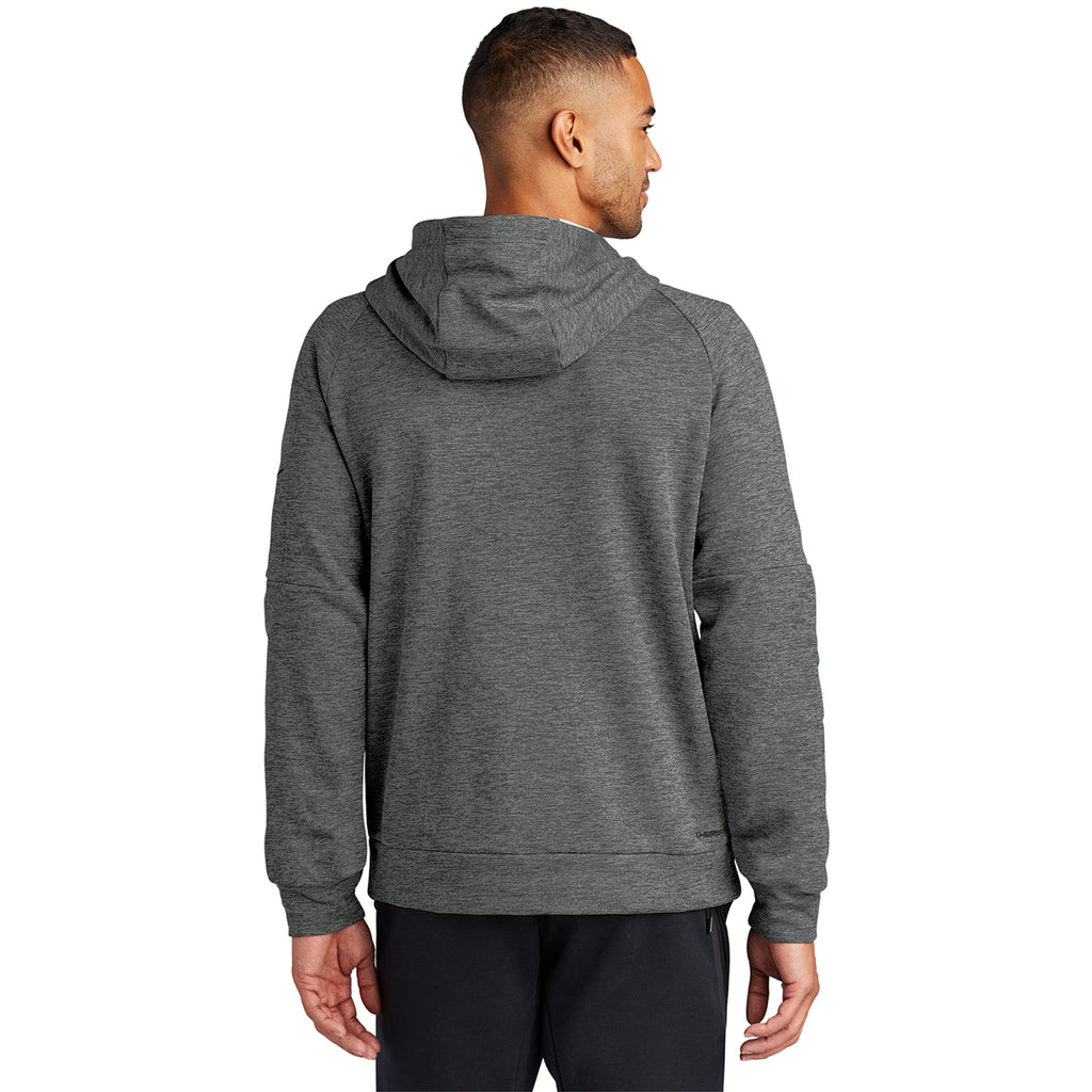 Nike Men's Charcoal Heather Therma-FIT Pocket 1/4-Zip Fleece Hoodie