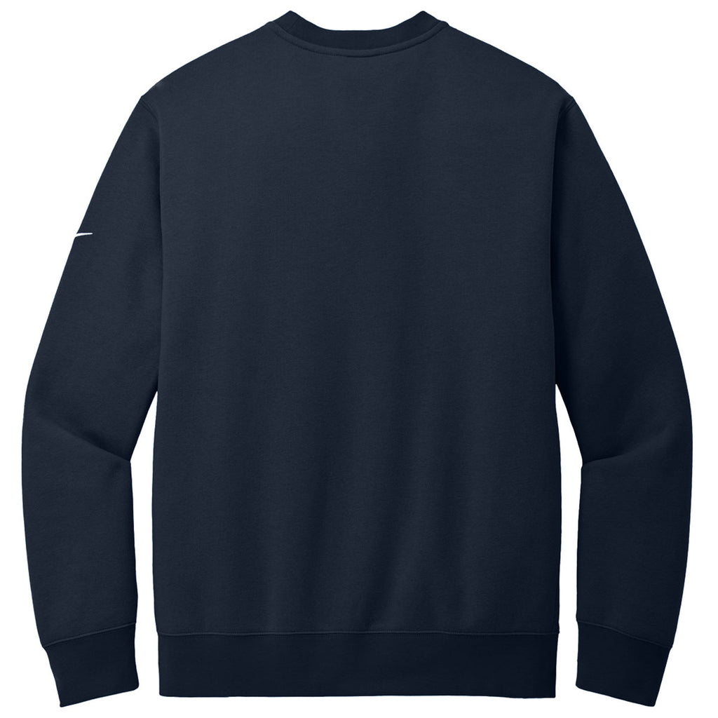 Nike Men's Midnight Navy Club Fleece Sleeve Swoosh Crew