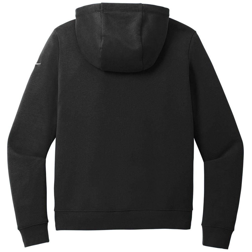 Nike Women's Black Club Fleece Sleeve Swoosh Pullover Hoodie