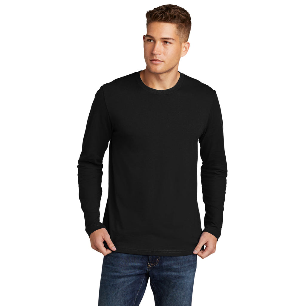 Next Level Men's Black Cotton Long Sleeve Tee