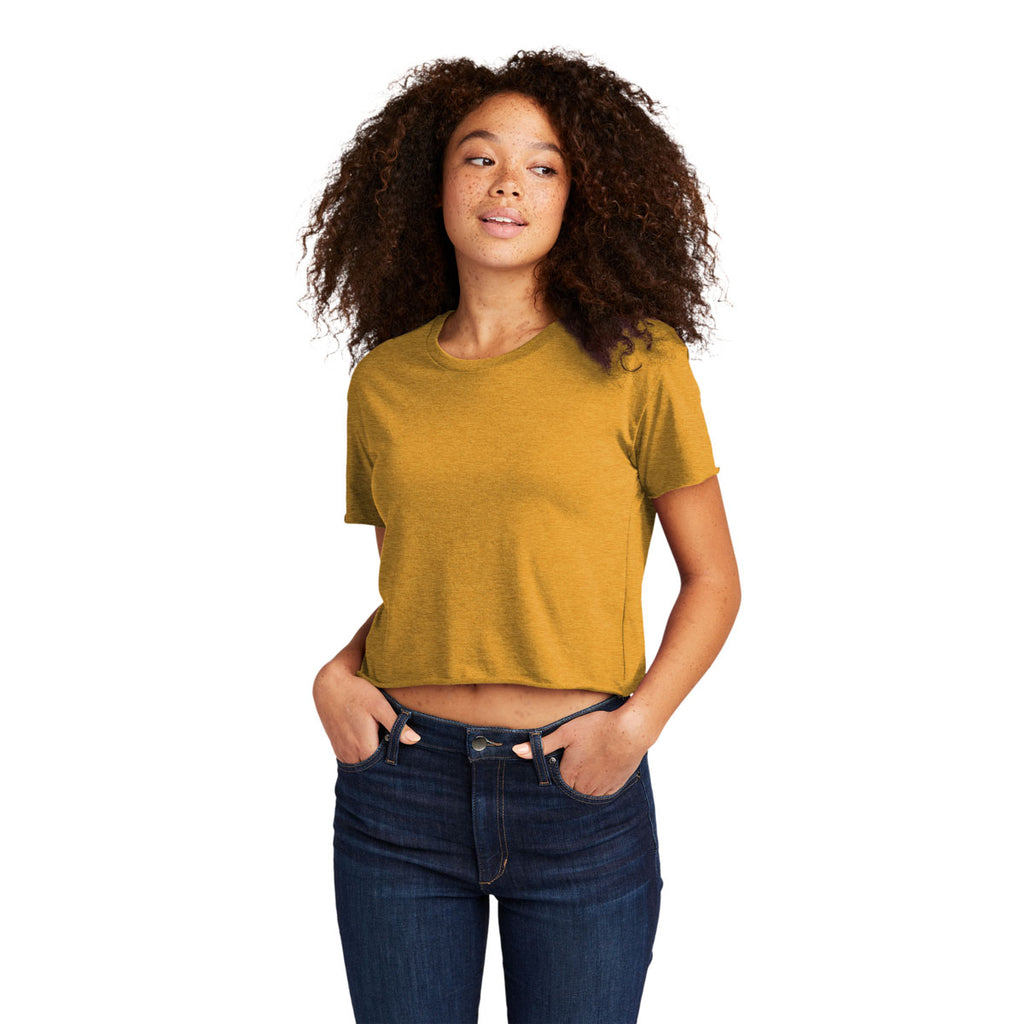 Next Level Women's Antique Gold Festival Cali Crop Tee