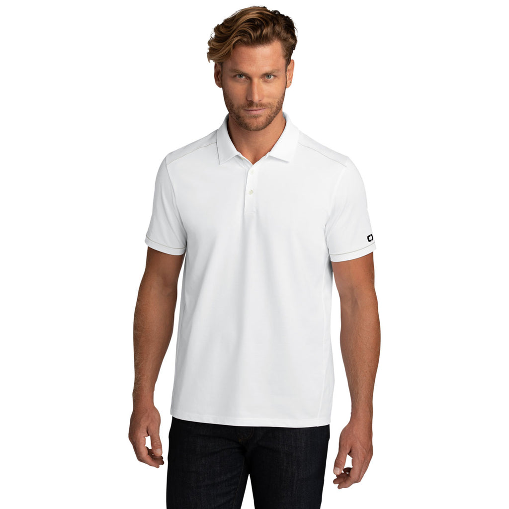 OGIO Men's Bright White Code Stretch Polo