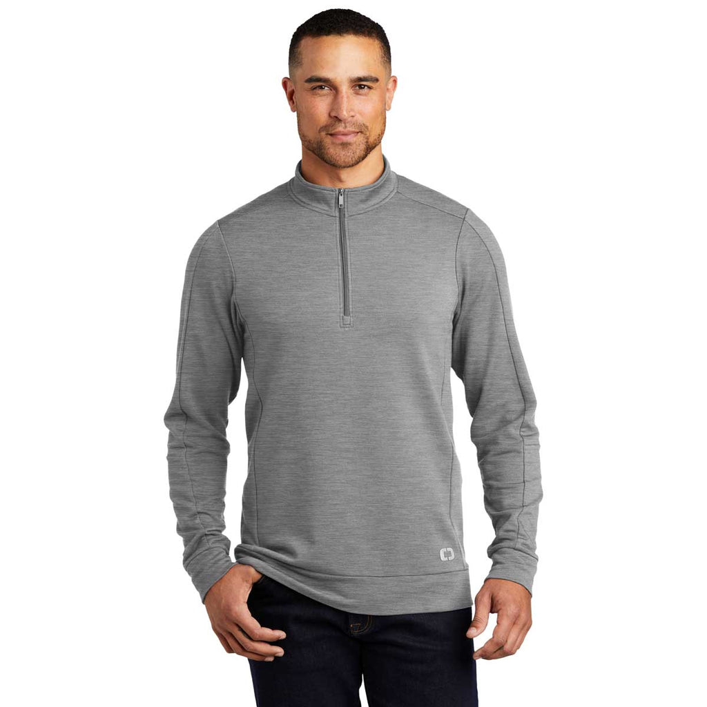 OGIO Men's Petrol Grey Heather Luuma Half Zip Fleece