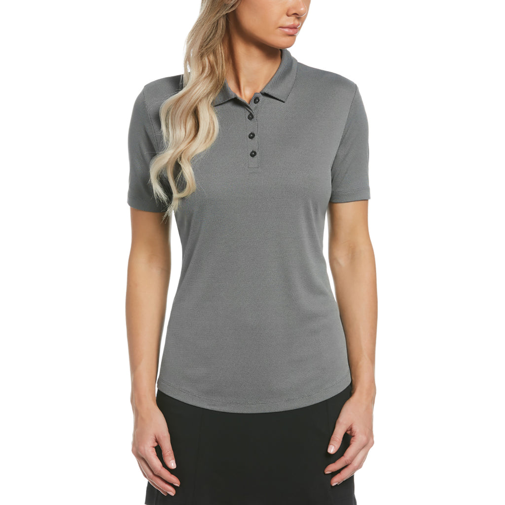 Original Penguin Women's Caviar Grey Oxford Polo