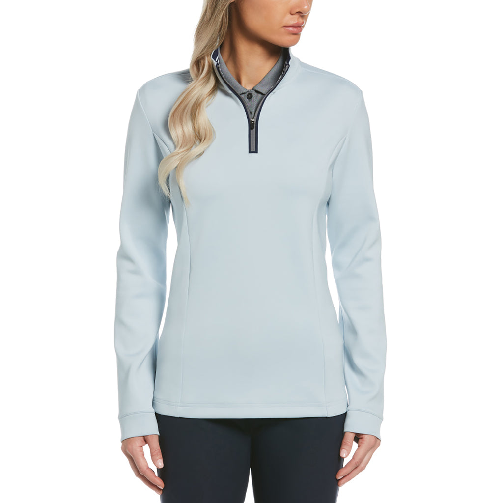 Original Penguin Women's Pearl Blue Clubhouse Mock Pullover