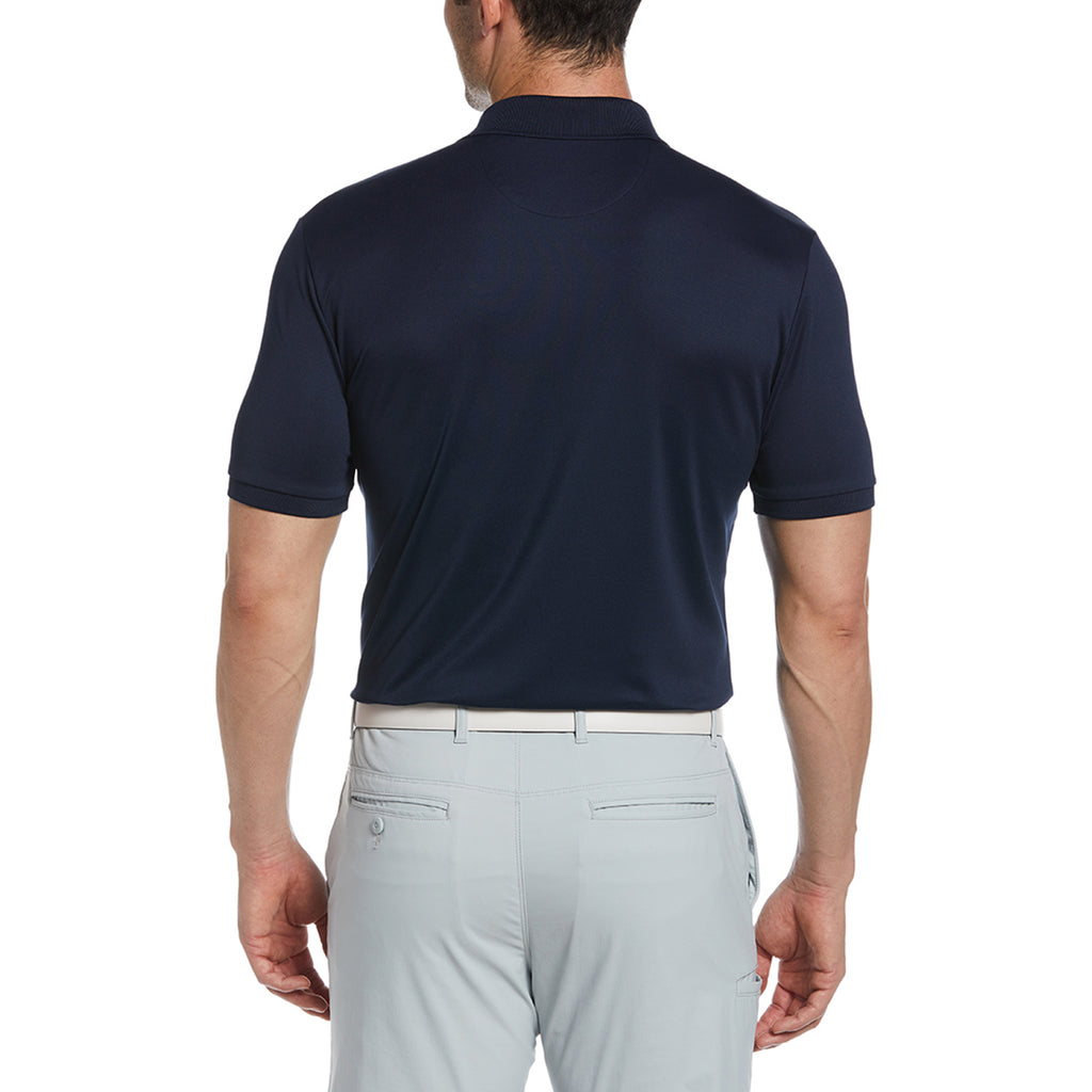 Original Penguin Men's Black Iris Blue Solid Polo