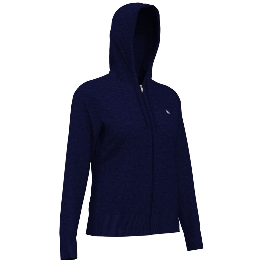 Original Penguin Women's Black Iris Blue Full Zip Hoodie