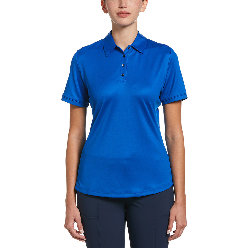 Original Penguin Women's Magnetic Blue Solid Polo