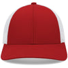 Pacific Headwear Red/White/Red Low-Pro Trucker Cap