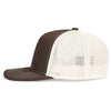 Pacific Headwear Grey Brown/Beige/Grey BrownContrast Stitch Trucker Pacflex Snapback Cap