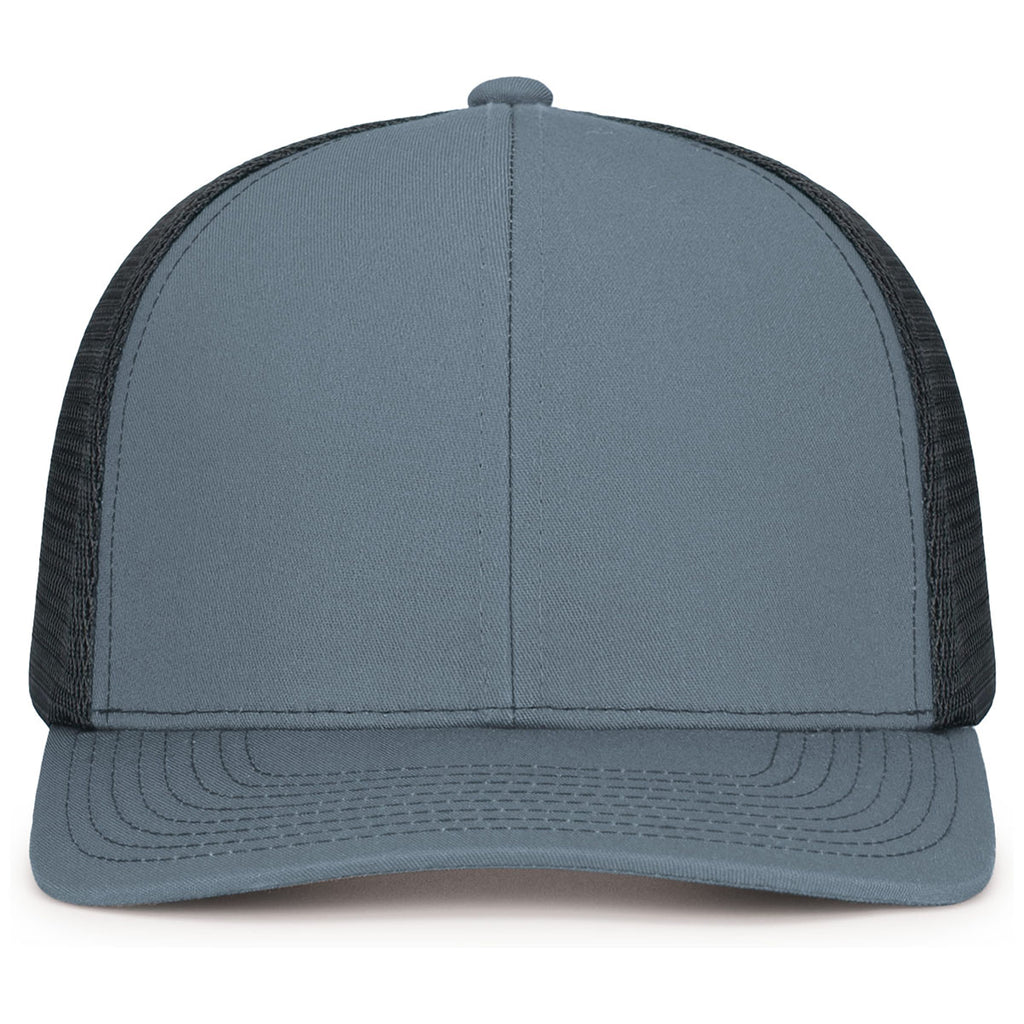 Pacific Headwear Graphite/Black/GraphiteContrast Stitch Trucker Pacflex Snapback Cap