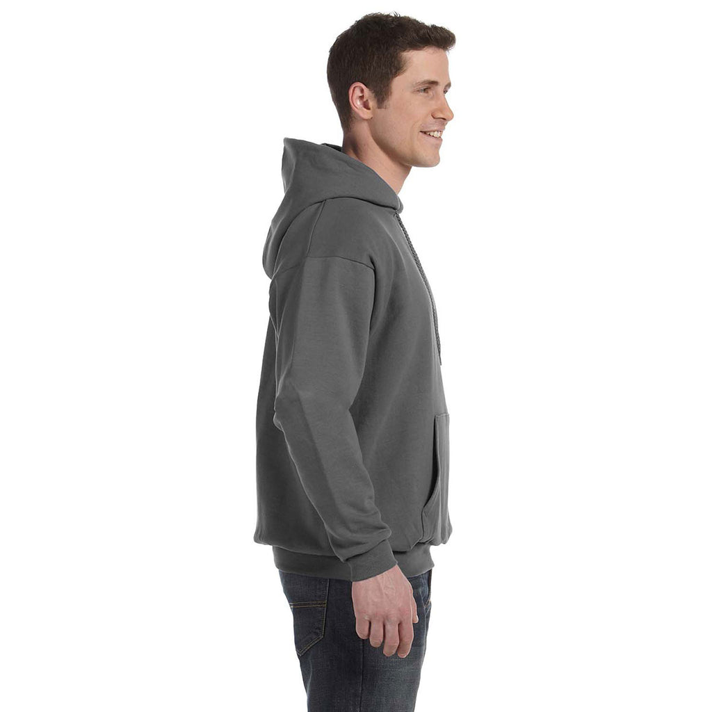 Hanes Men's Smoke Grey 7.8 oz. EcoSmart 50/50 Pullover Hood