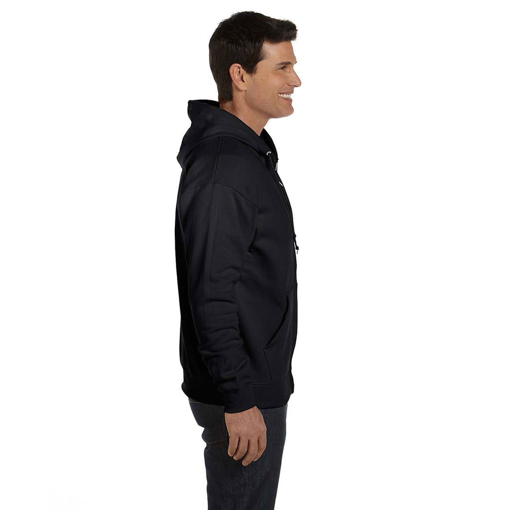 Hanes Men's Black 7.8 oz. EcoSmart 50/50 Full-Zip Hood