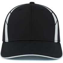 Pacific Headwear Black/White Coolcore Sideline Snapback Cap