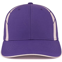 Pacific Headwear Purple/White Coolcore Sideline Snapback Cap